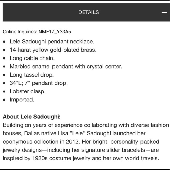 NWT LELE SADOUGHI ORCHARD TASSEL NECKLACE - Picture 9 of 9